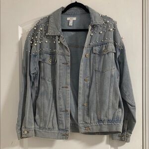 Forever 21 Pearl Denim Jacket